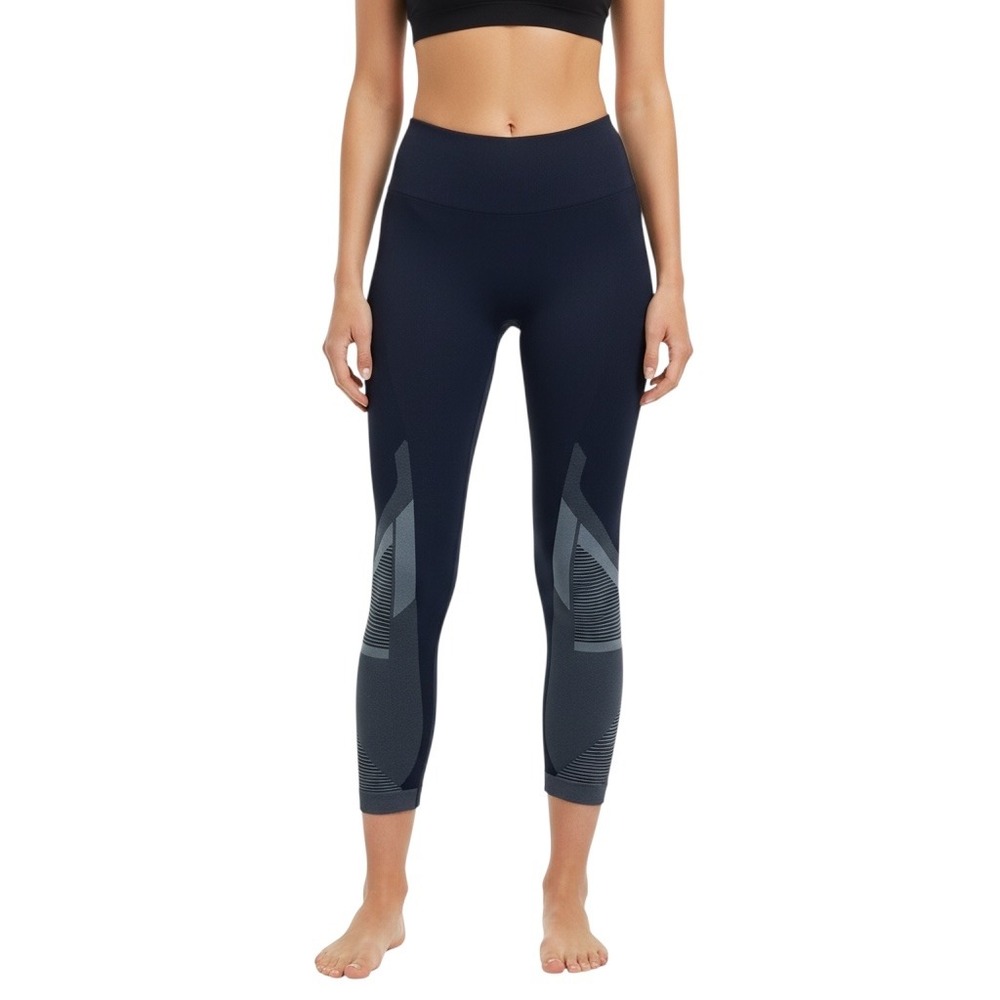 LNDR Navy High-Rise‎ Compression Leggings Athleisure Activewear M/L